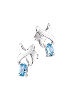Schicke Ohrstecker mit Blautopas