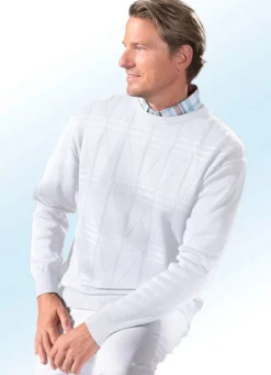 Schicker Rundhalspullover in 3 Farben