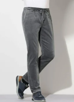 Schlupfcordhose mit Gummibund rundum in 3 Farben