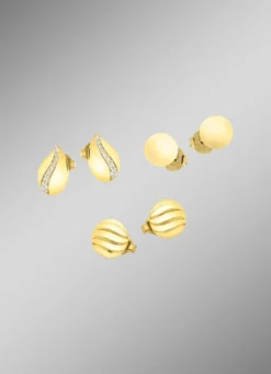 Schmuckset, 3-teilig, aus 3 Paar Ohrsteckern
