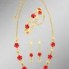 Schmuckset, 3-teilig, im Blumendesign