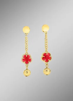 Schmuckset, 3-teilig, im Blumendesign