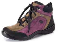 Schnür-Stiefelette in interessanter Farbkombination