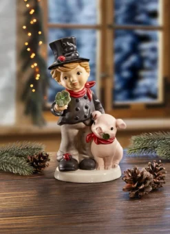 Schornsteinfeger mit Schwein