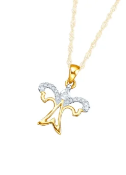 Schutzengel-Anhänger mit 15 Diamanten