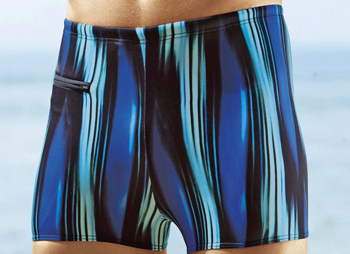 Schwab Badehose in höherer Kastenform mit Reißverschlusstasche