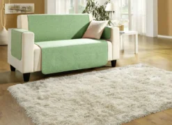 Sessel-,Couch- und Armlehnenschoner mit Bandeinfassung