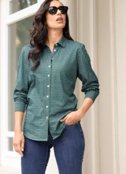 Shirtbluse mit Minimal -Dessin