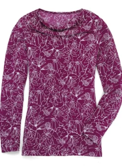 Shirt mit Wasserfall-Ausschnitt in 2 Farben