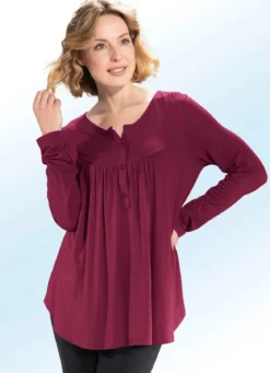 Shirt-Tunika mit rundem Halsausschnitt