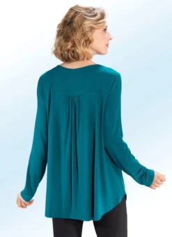 Shirt-Tunika mit rundem Halsausschnitt