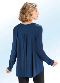 Shirt-Tunika mit rundem Halsausschnitt