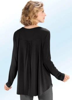 Shirt-Tunika mit rundem Halsausschnitt