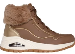 SKECHERS, gefütterte Damen-Boots, Winterschuhe, mit flauschigem Plüschkragen