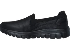 SKECHERS, klassiche Damen-Slipper, aus Synthetik und elastischem Strick-Material