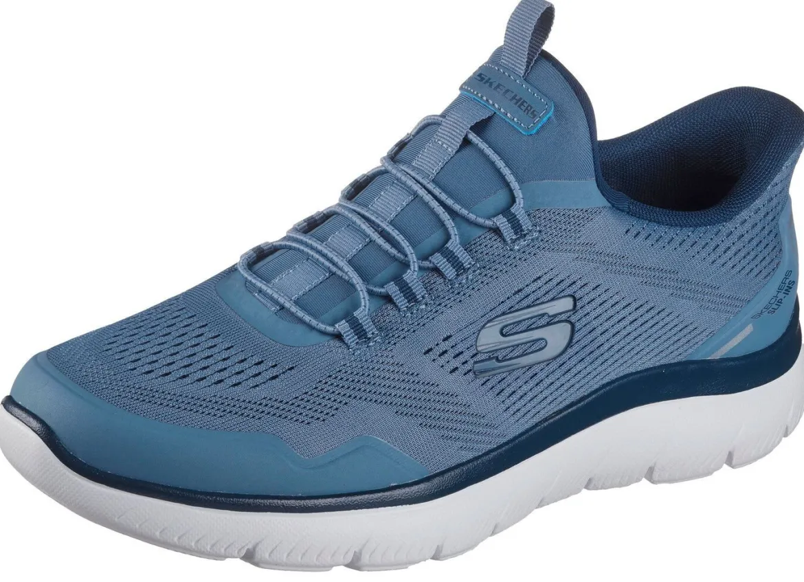 SKECHERS, sportliche Herren-Sneaker, mit geformter Slip-Ins Fersenplatte