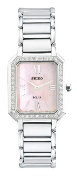 Solar-Damenuhr mit Swarovski-Kristalle