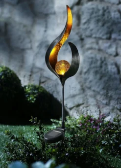 Solar-Stecker Flamme aus Metall