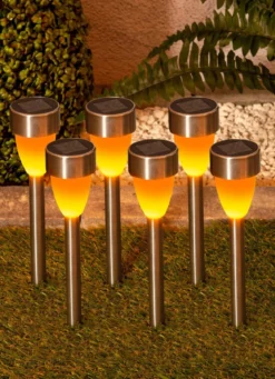 Solarstecker mit Flackereffekt, 6er-Set