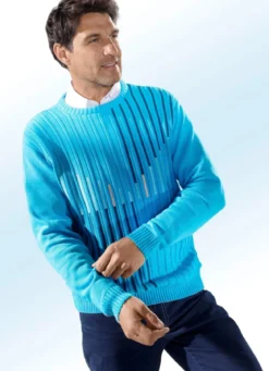 Sommerlicher türkisfabener Pullover