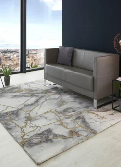 Stilsichere Brücken und Teppiche mit Marmormotiv