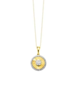 Stilvoller Anhänger mit Brillant und Diamanten