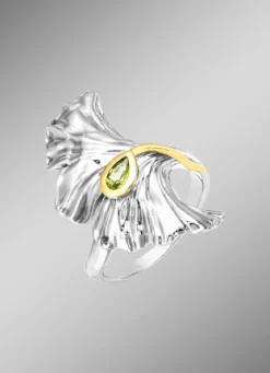 Stilvoller Damenring mit echt Peridot
