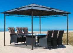 Stilvoller Hardtop-Pavillon