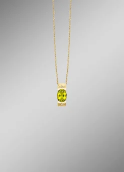 Strahlende Natürlichkeit – Anhänger mit Peridot und Diamanten
