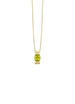 Strahlende Natürlichkeit – Anhänger mit Peridot und Diamanten