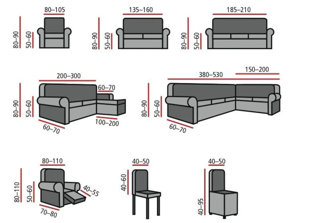 Stretchbezüge in Mikrofaser-Qualität