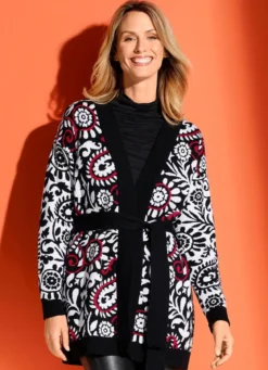 Strickjacke in Jacquard-Dessin