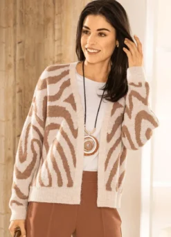 Strickjacke in Jacquard-Dessin