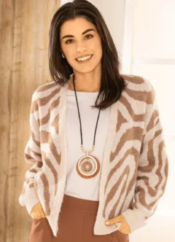 Strickjacke in Jacquard-Dessin