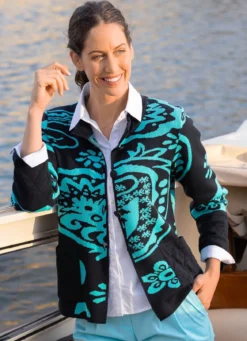 Strickjacke in Jacquard-Dessin