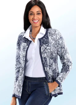 Strickjacke in Jacquard-Dessin