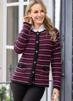 Strickjacke in Jacquard-Dessin