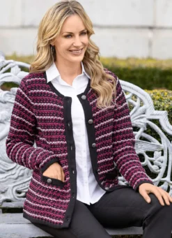 Strickjacke in Jacquard-Dessin