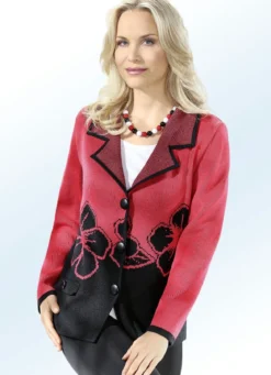Strick-Jacke mit 3-Knopf-Verschluss