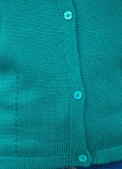 Strickjacke mit Raffungen