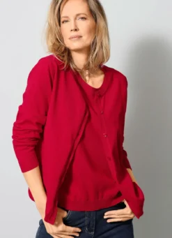 Strickjacke mit rundem Halsausschnitt