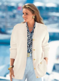Strickjacke mit Schurwolle