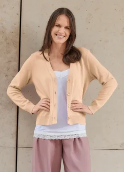 Strickjacke mit supersoftem Griff