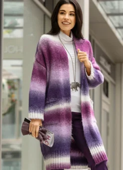 Strickmantel aus flauschigem Effektgarn