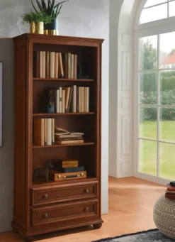 Teilmassiver Bücherschrank im Used-Look