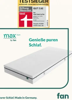 TESTSIEGER Mehrzonen-Matratze „max foam by fan“