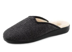 Textil-Pantoffel mit Warmfutter aus reiner Wolle