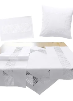 Tischdecke mit dekorativer Lochstanzung