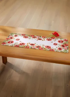 Tisch- und Raumdekoration mit Mohnblumen-Motiv