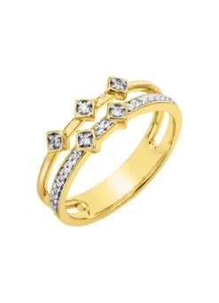 Toller Damenring mit Brillanten und Diamanten